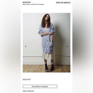 LA GARCONNE MODERNE
Malin Merino Cashmere Cardigan